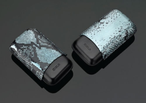 Snake Skin Leather Case – Grey 3’